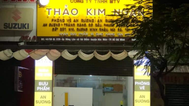 Quầy bán vé trực tiếp của nhà xe Thảo Kim Ngân
