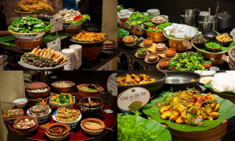 Quầy chợ quê truyền thống được nhiều thực khách yêu thích