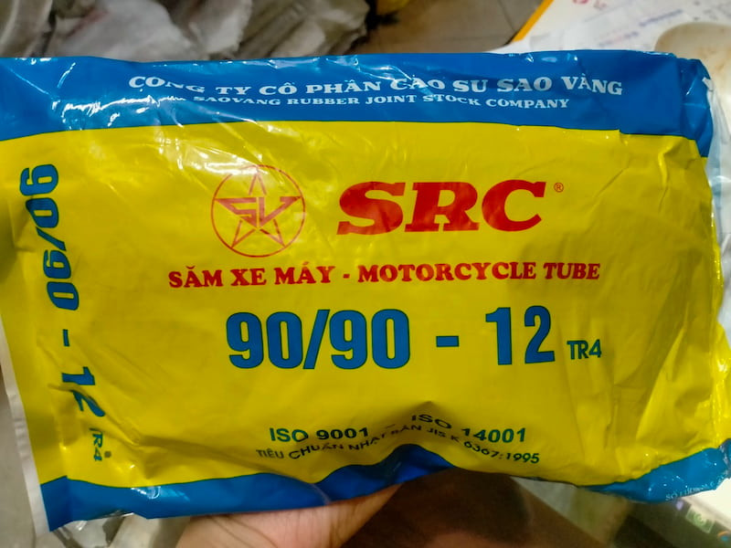 Săm xe máy Sao Vàng, sản phẩm săm lốp uy tín