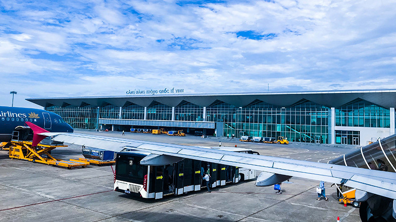 Sân bay quốc tế Vinh Nghệ An với tòa nhà ga và đường băng