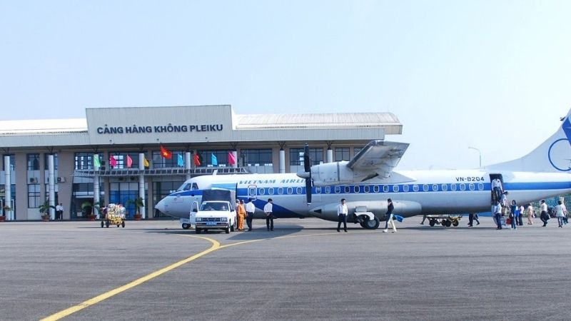 Sân đỗ tàu bay và máy bay tại Cảng hàng không Pleiku