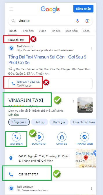 Số điện thoại taxi dù taxi giả tổng đài Vinasun