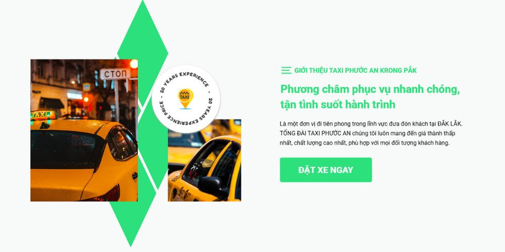 Số taxi Phước An Đắk Lắk - Hình ảnh xe Taxi An Phước đang di chuyển trên đường