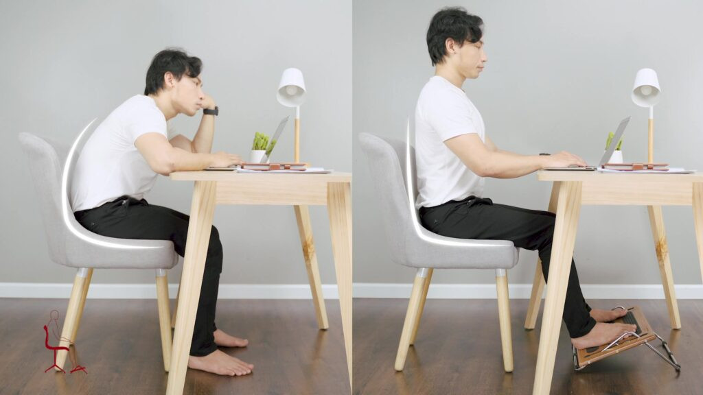 Sử dụng ghế gác chân công thái học giúp cải thiện tư thế ngồi làm việc