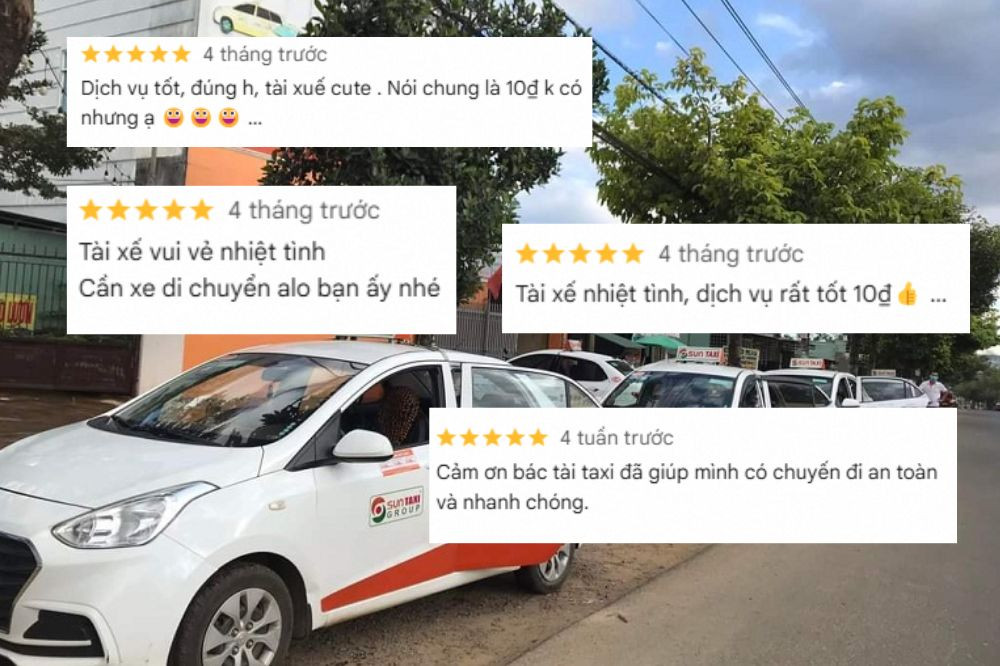 Tài xế SunTaxi thân thiện, phục vụ nhiệt tình