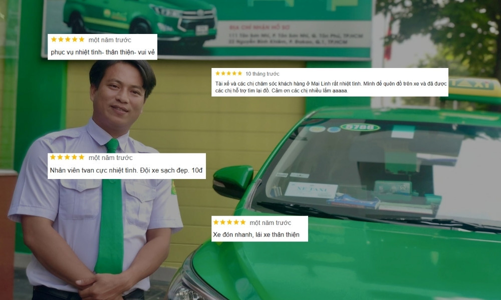 Tài xế taxi Mai Linh nhận đánh giá tích cực về sự chuyên nghiệp, thân thiện với hành khách.