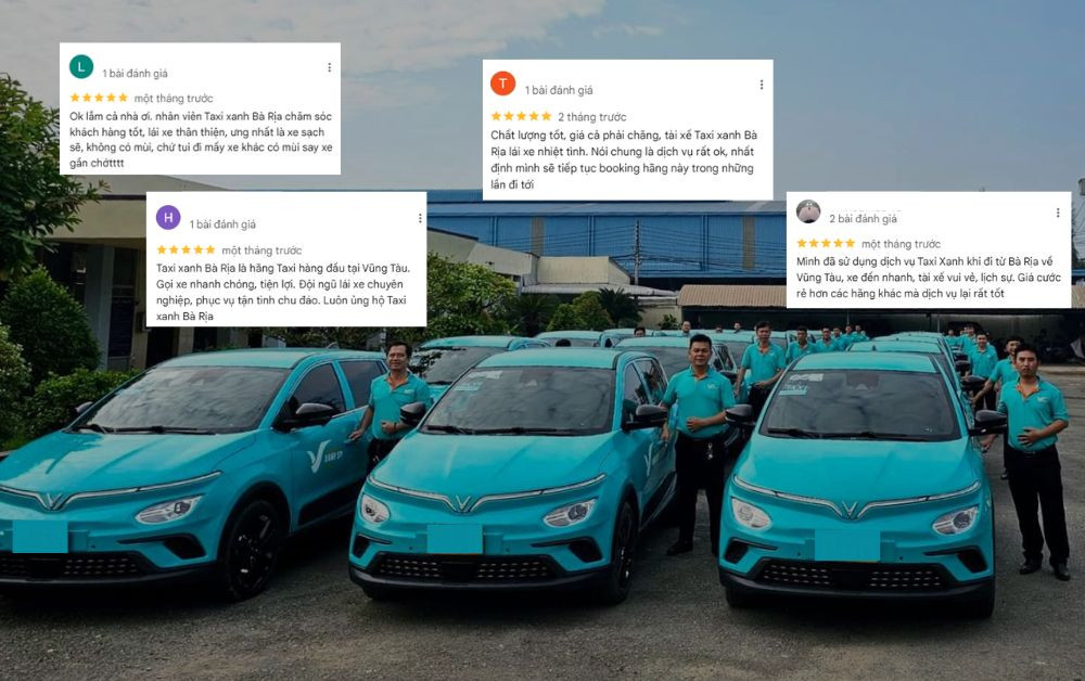 Tài xế taxi xanh Châu Đức Xanh SM phục vụ tận tâm, xe điện sạch sẽ