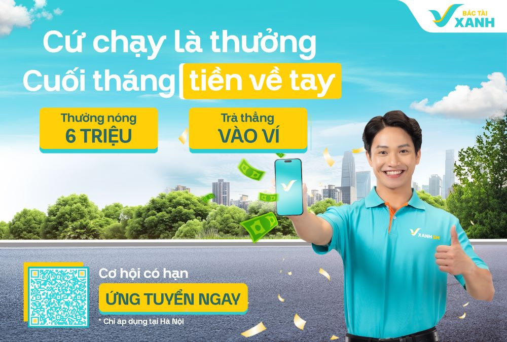 Tài xế taxi Xanh SM đang vui vẻ trò chuyện cùng khách hàng