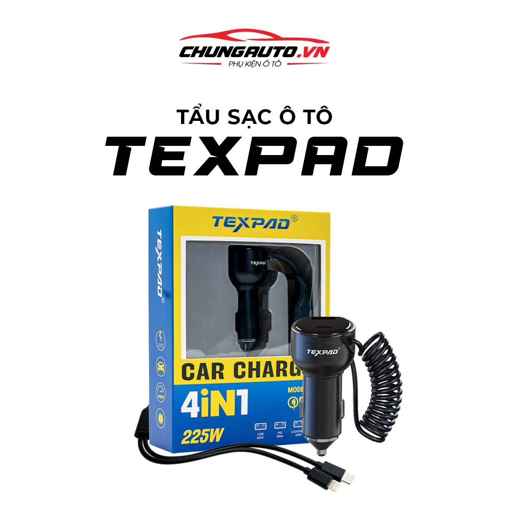 Tẩu sạc ô tô TexPad thiết kế hiện đại