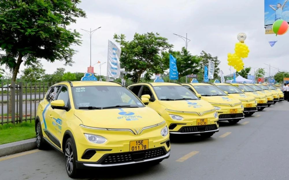 Taxi điện thuộc sở hữu của Taxi Én Vàng Tiên Lãng