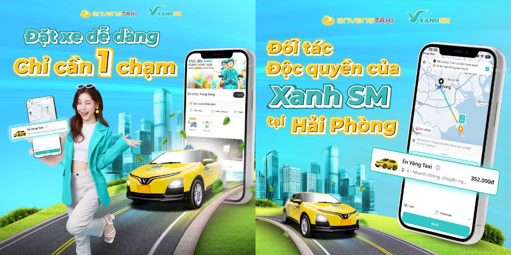 Taxi Én Vàng là một lựa chọn phổ biến cho taxi An Dương Hải Phòng