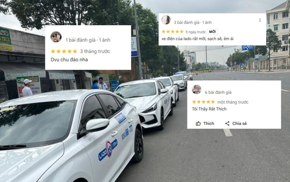 Taxi Lado được khách hàng đánh giá cao về thái độ phục vụ chu đáo (Ảnh: Google Maps)