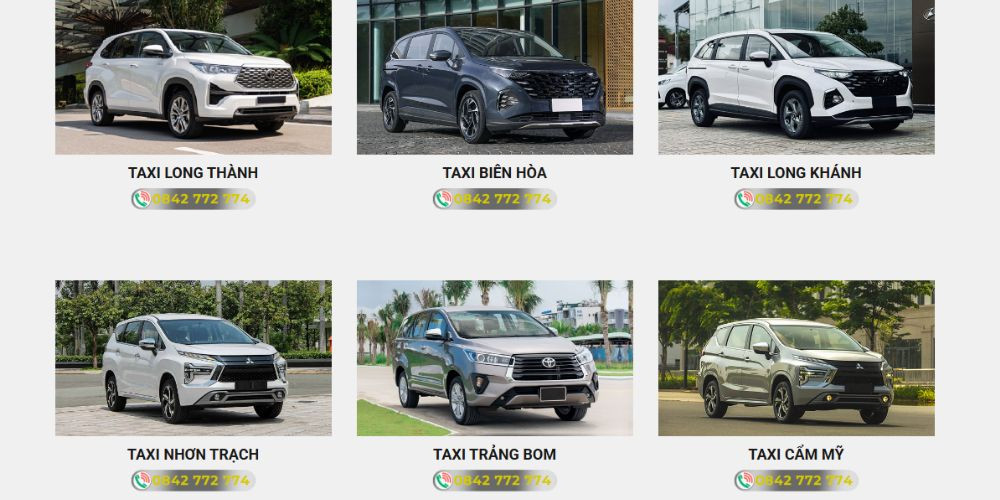 Taxi Long Thành Đồng Nai - Khách hàng liên hệ qua hotline 084 772 774 để đặt xe nhanh chóng