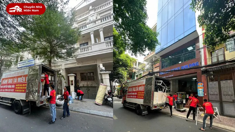 Taxi tải chuyển nhà với xe 1-2 tấn cho gia đình trung bình