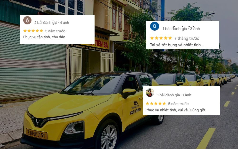 Taxi Tiên Sa được khách hàng đánh giá cao về phong cách phục vụ vui vẻ và chu đáo
