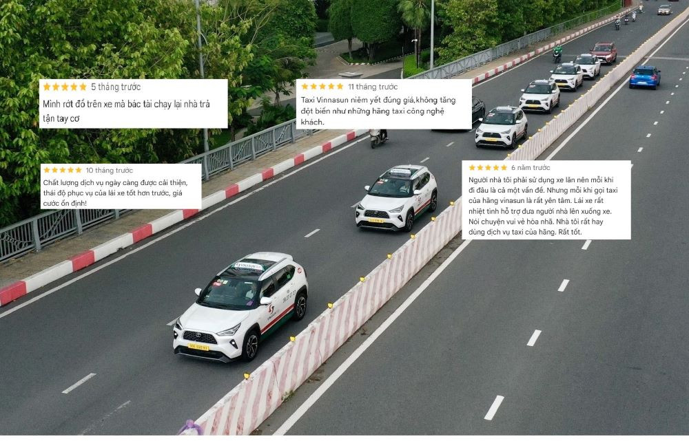 Taxi Vinasun An Biên được đánh giá cao về sự trung thực