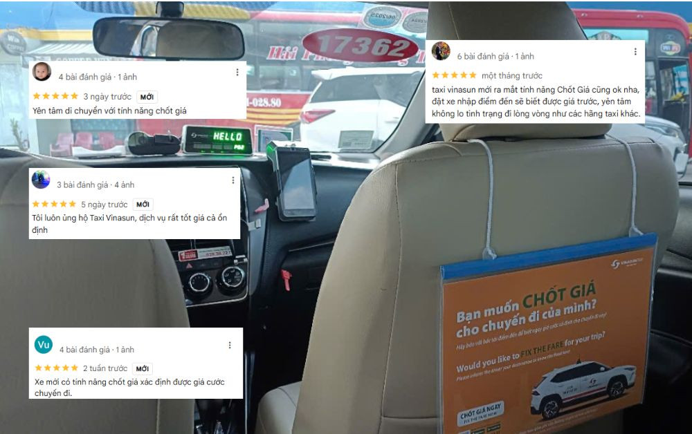Taxi Vinasun tại Trảng Bom có tính năng chốt giá giúp khách hàng biết trước giá cước rõ ràng, minh bạch
