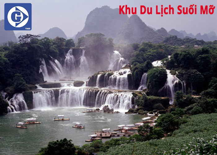 Thác nước và dòng suối trong xanh tại Khu du lịch Suối Mỡ Bắc Giang