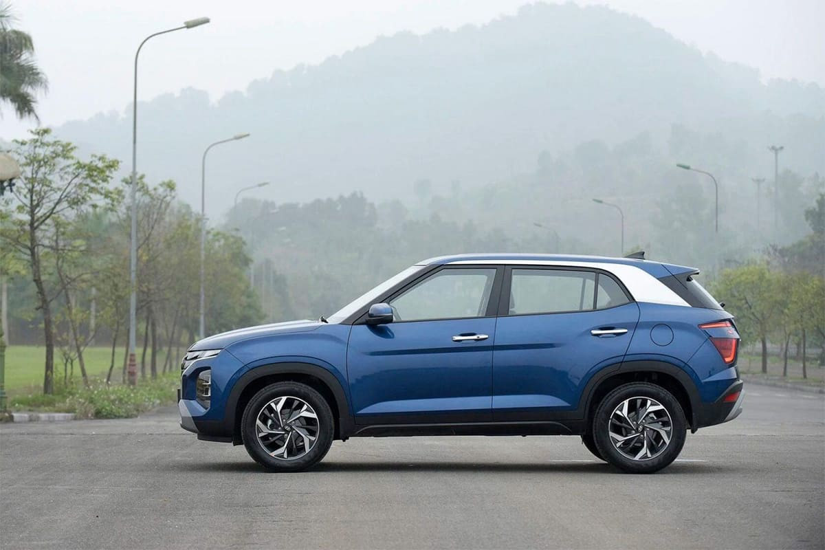 Thân xe Hyundai Creta 2021 với đường gân dập nổi
