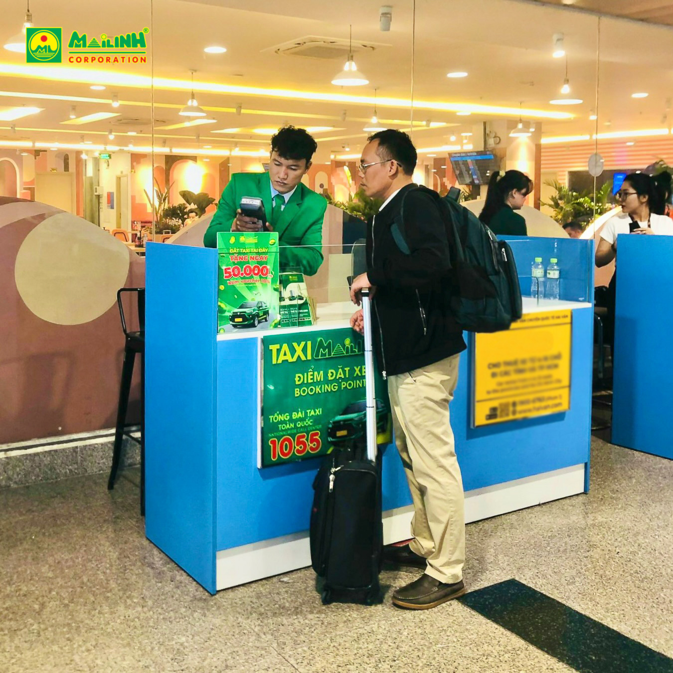 Thanh toán đa dạng khi sử dụng taxi mai linh tân an