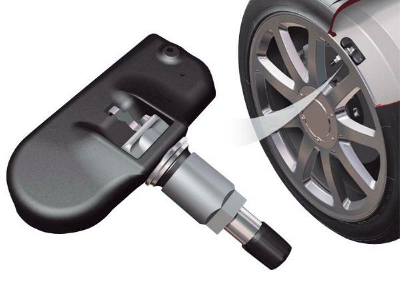 Thiết bị cảm biến áp suất lốp ô tô hiển thị thông số lốp