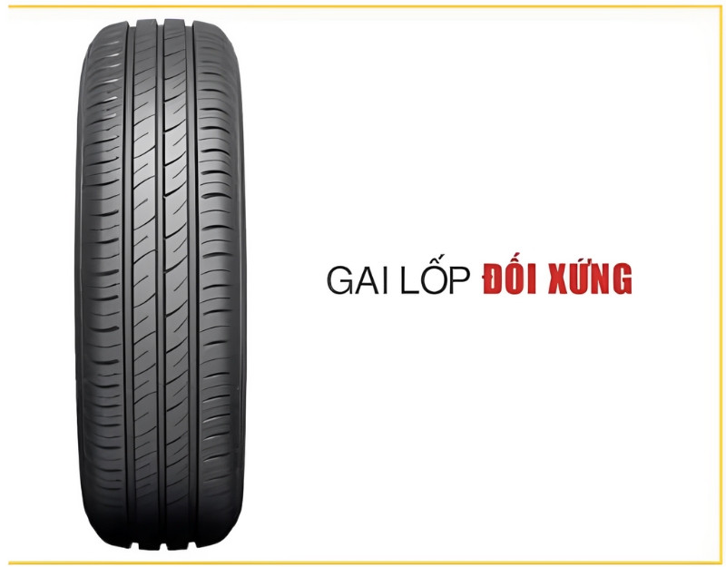 Thiết kế gai lốp đối xứng trên lốp xe ô tô