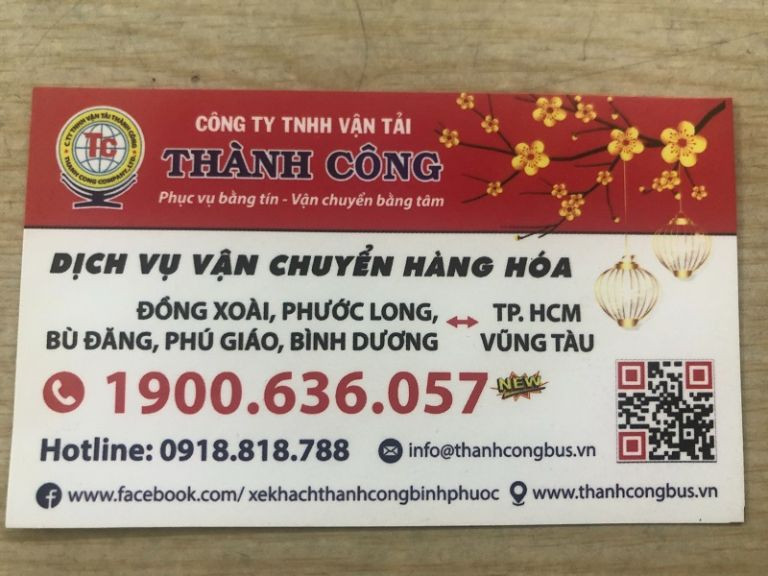Thông tin chi tiết về nhà xe Thành Công tuyến Sài Gòn Bình Phước