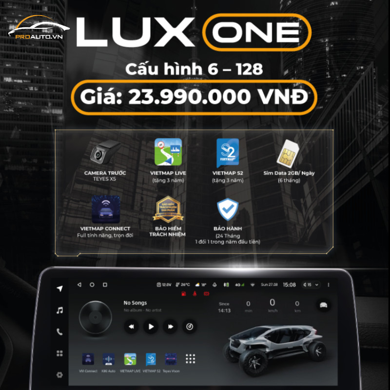 Thông tin về mức giá tham khảo của màn hình Teyes Lux One trên thị trường hiện nay.