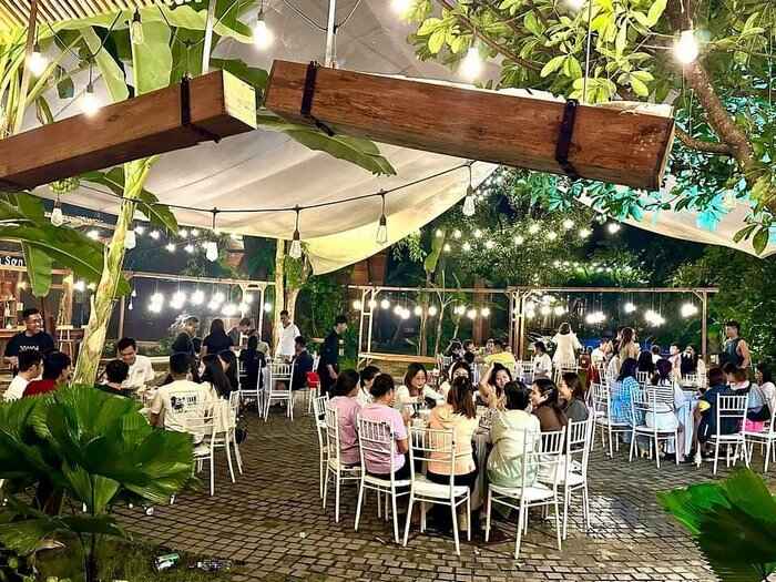 Khu vực cà phê, tổ chức tiệc BBQ ngoài trời tại Tiên Sơn Pleiku homestay