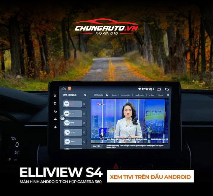 Tính năng giải trí đa phương tiện trên màn hình Android Elliview S4 Basic