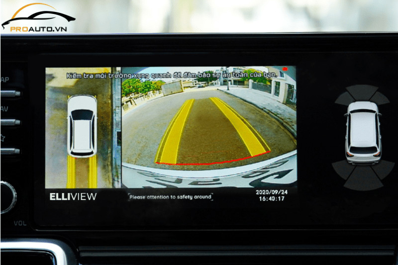Tính năng tự động hiển thị góc đánh lái trên Camera 360 ICAR Elliview