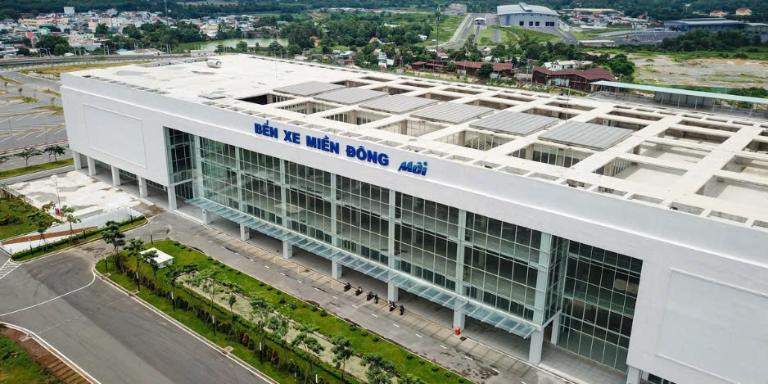 Toàn cảnh Bến xe Miền Đông Mới với diện tích rộng lớn