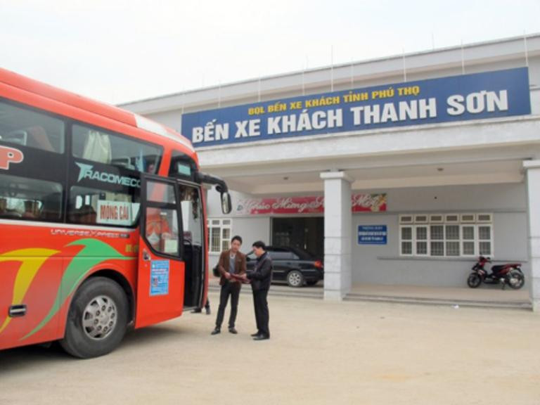 Toàn cảnh Bến xe Thanh Sơn Phú Thọ nhộn nhịp hoạt động vận tải