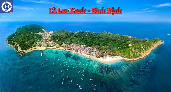 toàn cảnh Cù Lao Xanh nhìn từ trên cao khi du lịch Bình Định