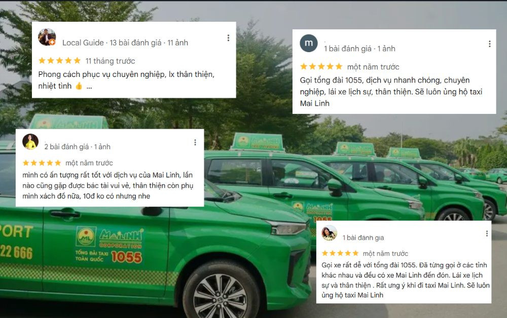 Tổng đài đặt xe toàn quốc 1055 của taxi Mai Linh được khách hành đánh giá cao