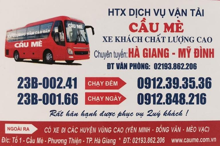 Tổng đài hỗ trợ khách hàng của Nhà xe Cầu Mè