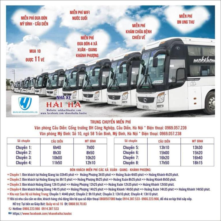 Tổng đài hotline đặt vé xe khách Hải Hà tiện lợi