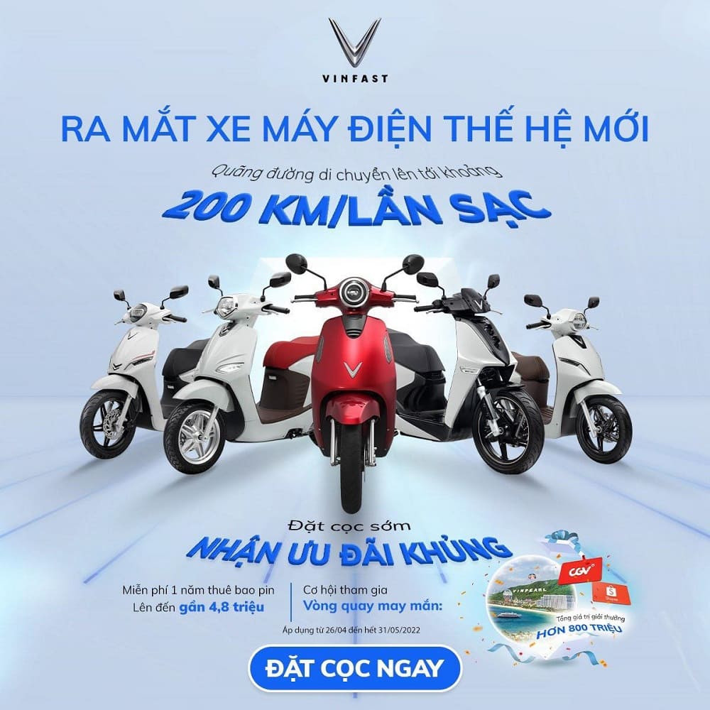 Tổng hợp các mẫu xe máy điện VinFast trang bị pin LFP