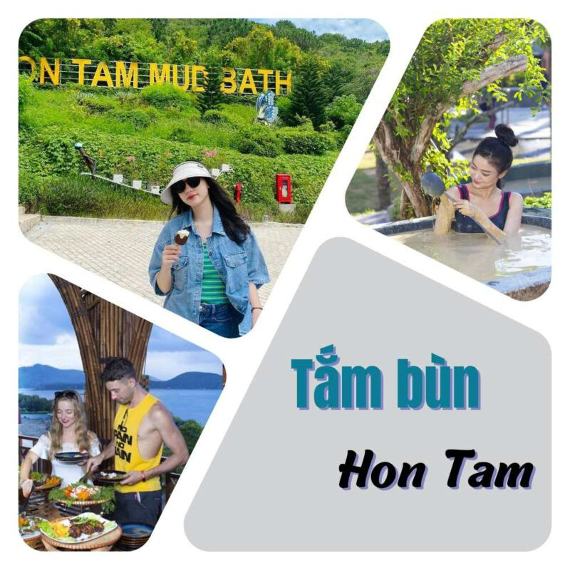 Trải nghiệm tắm bùn khoáng tại Hòn Tằm với dịch vụ taxi điện Nha Trang