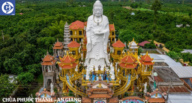 Tượng Phật A Di Đà khổng lồ tại Chùa Phước Thành (Chùa Chim) An Giang