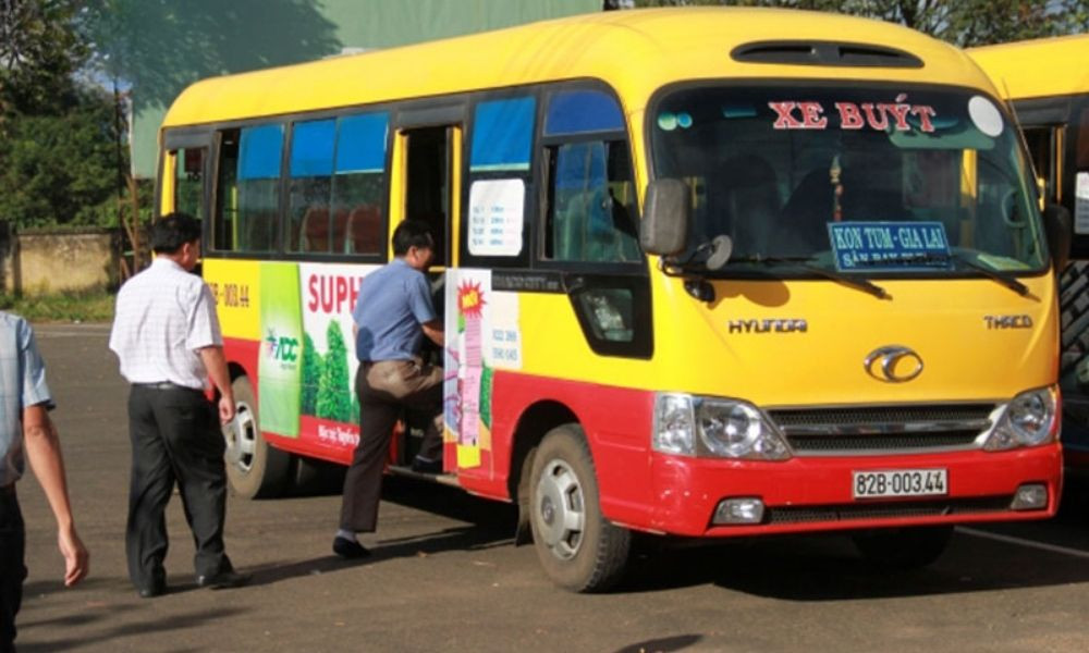 Tuyến xe buýt từ sân bay Pleiku đến Kon Tum