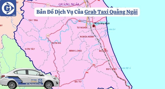 Ứng dụng đặt xe Grab Taxi Quảng Ngãi trên điện thoại di động