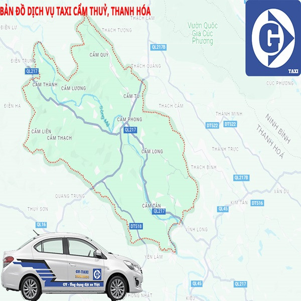 Ứng dụng đặt xe GV Taxi phổ biến tại Cẩm Thủy Thanh Hóa