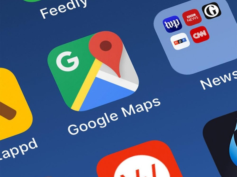 Ứng dụng Google Maps trên điện thoại hiển thị tốc độ khi lái xe