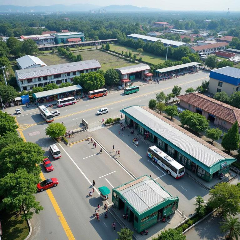 Vị trí Bến xe Hộ Phòng gần trung tâm Giá Rai