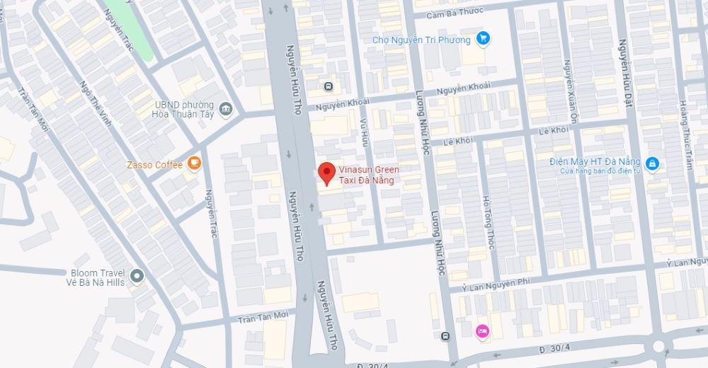 Vị trí trụ sở chính của hãng Taxi VinaSun ở Đà Nẵng