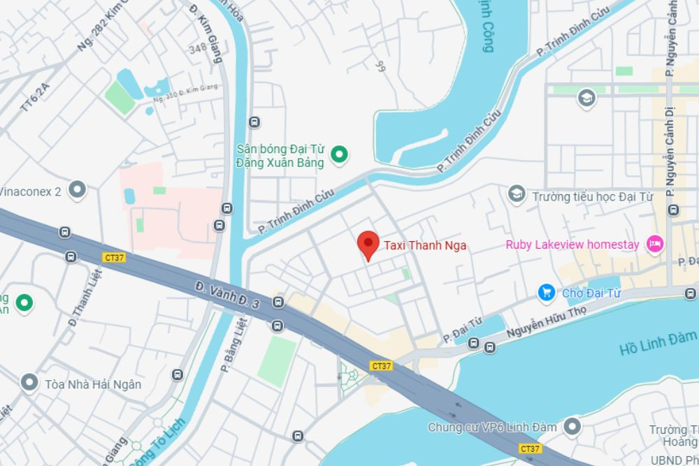 Vị trí trụ sở chính của Taxi Thanh Nga, cung cấp dịch vụ tại Thường Tín