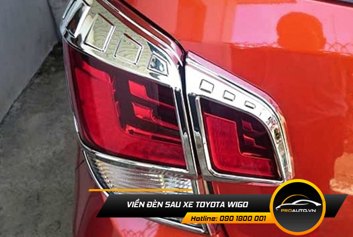 Viền đèn hậu làm đẹp xe Toyota Wigo