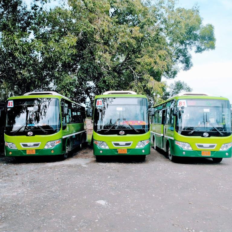 Xe buýt tuyến 81 đưa hành khách từ Bến Xe Chợ Lớn đến Bến xe Lê Minh Xuân