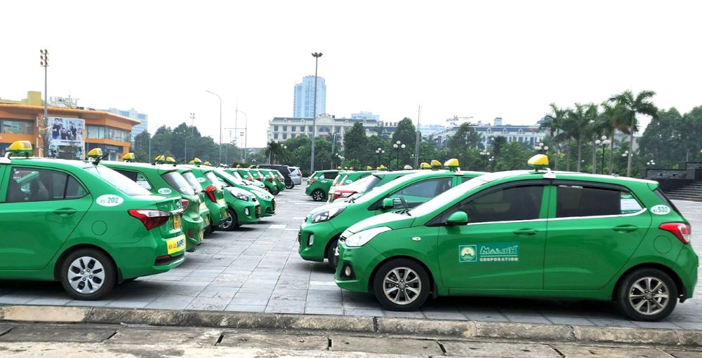 Xe của hãng Taxi Mai Linh đang hoạt động